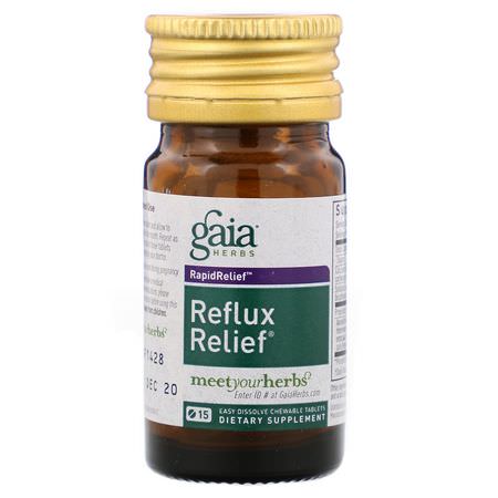 Gaia Herbs Reflux Relief - ارتداد الارتداد, الهضم, المكملات الغذائية