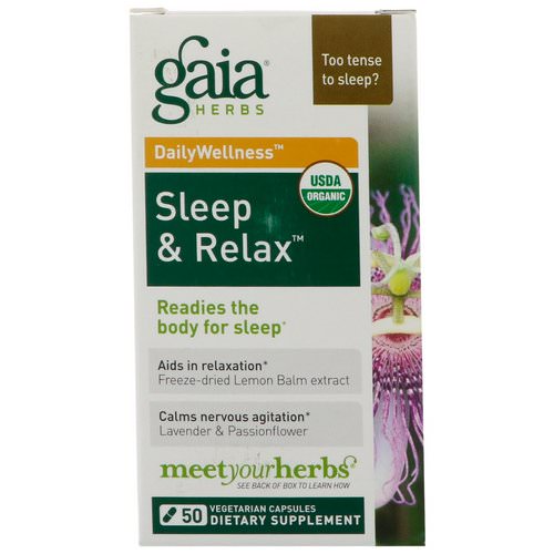 Gaia Herbs, RapidRelief, Sleep & Relax, 50 Capsules فوائد
