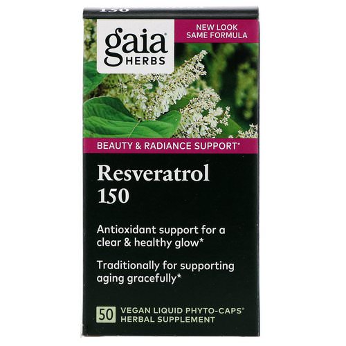Gaia Herbs, Resveratrol 150, 50 Vegan Liquid Phyto-Caps فوائد