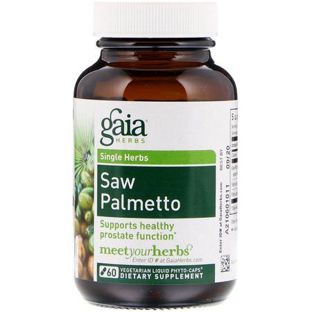 Gaia Herbs Saw Palmetto Prostate - البر,ستات, صحة الرجل, المكملات الغذائية, المنشار بالميت,