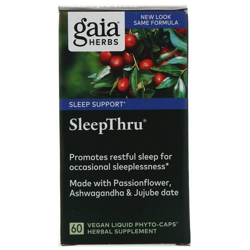Gaia Herbs, SleepThru, 60 Vegan Liquid Phyto-Caps فوائد