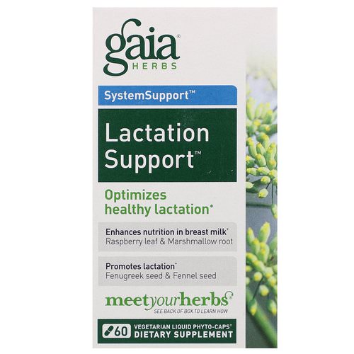 Gaia Herbs, SystemSupport, Lactation Support, 60 Vegetarian Liquid Phyto-Caps فوائد