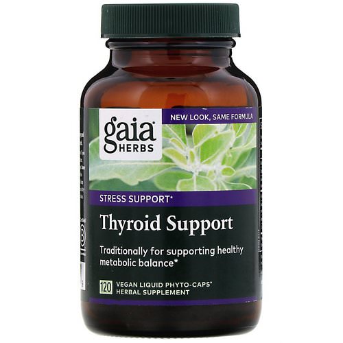Gaia Herbs, Thyroid Support, 120 Vegan Liquid Phyto-Caps فوائد