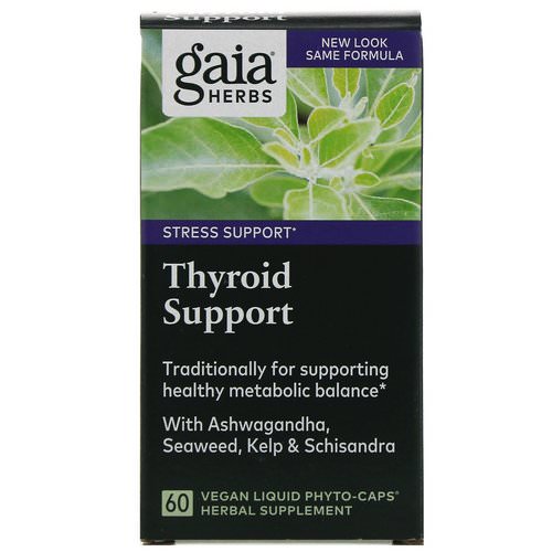 Gaia Herbs, Thyroid Support, 60 Vegan Liquid Phyto-Caps فوائد