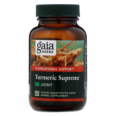 Gaia Herbs Turmeric - الكركمين, الكركم, مضادات الأكسدة, المكملات الغذائية