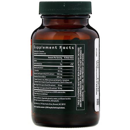 Gaia Herbs, Turmeric Supreme, Pain, 120 Vegan Liquid Phyto-Caps:الكركمين, الكركم