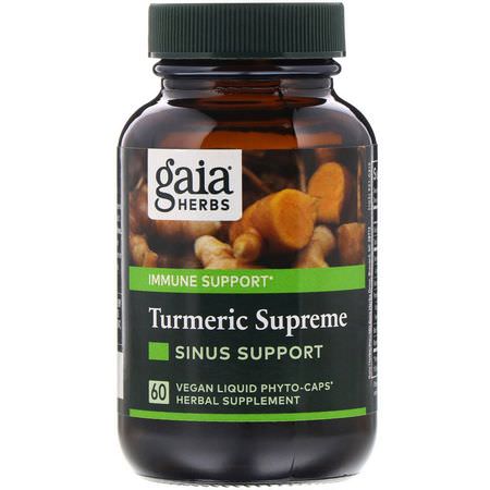 Gaia Herbs Turmeric - الكركمين, الكركم, مضادات الأكسدة, المكملات الغذائية