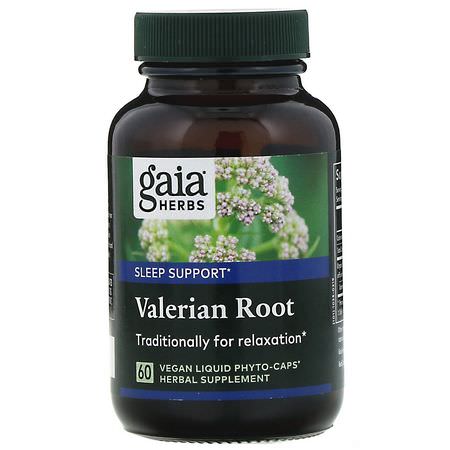 Gaia Herbs Valerian - فاليريان, المعالجة المثلية, الأعشاب
