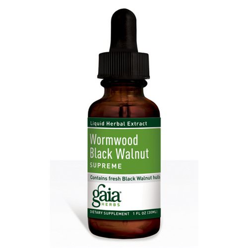 Gaia Herbs, Wormwood Black Walnut Supreme, 1 fl oz (30 ml) فوائد