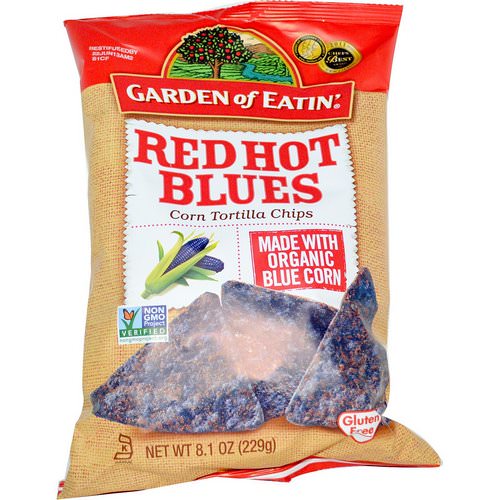 Garden of Eatin', Corn Tortilla Chips, Red Hot Blues, 8.1 oz (229 g) فوائد