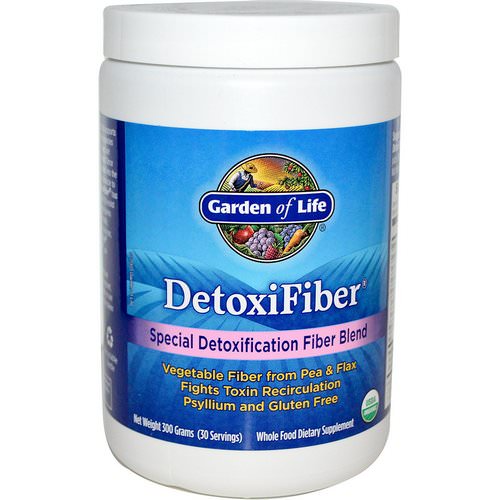 Garden of Life, DetoxiFiber, Special Detoxification Fiber Blend, 300 g فوائد