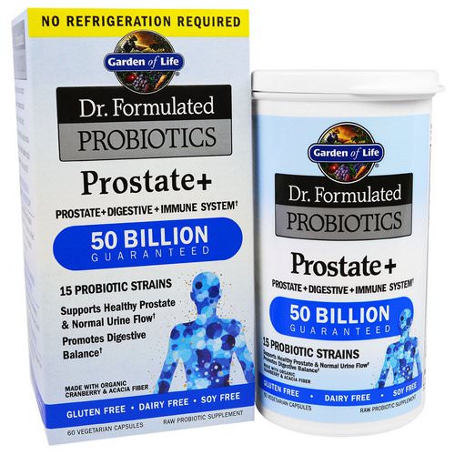 Garden of Life, Dr. Formulated Probiotics, Prostate+, 60 Veggie Caps فوائد