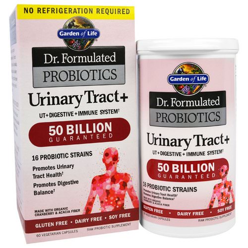 Garden of Life, Dr. Formulated Probiotics, Urinary Tract+, 60 Veggie Caps فوائد