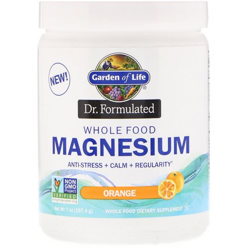 Garden of Life, Dr. Formulated, Whole Food Magnesium Powder, Orange, 7 oz (197.4 g) فوائد