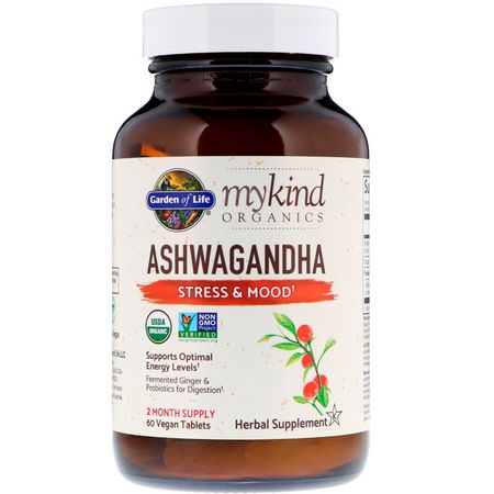 Garden of Life Ashwagandha - Ashwagandha, Adaptogens, المعالجة المثلية, الأعشاب