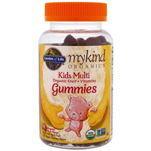 Garden of Life, MyKind Organics, Kids Multi Gummies, Fruit Flavor, 120 Gummy Bears فوائد