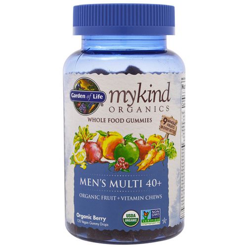 Garden of Life, MyKind Organics, Men's Multi 40+, Organic Berry, 120 Gummy Drops فوائد