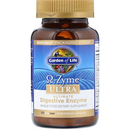 Garden of Life Digestive Enzyme Formulas - أنزيمات الهضم, الهضم, المكملات الغذائية