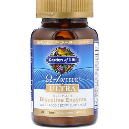 Garden of Life Digestive Enzyme Formulas - إنزيمات الهضم, الهضم, المكملات الغذائية
