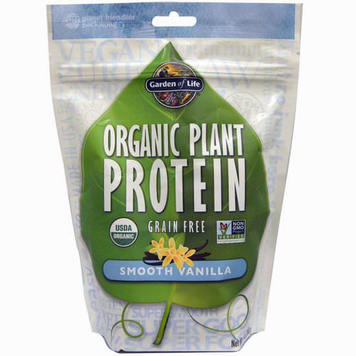 Garden of Life, Organic Plant Protein, Grain Free, Smooth Vanilla, 9 oz (260 g) فوائد