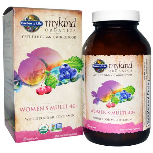 Garden of Life, Organic Women's Multi 40+, Whole Food Multivitamin, 120 Vegan Tablets فوائد