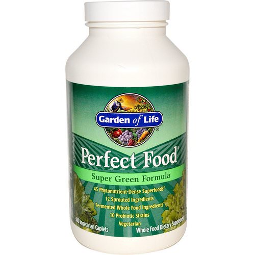 Garden of Life, Perfect Food, Super Green Formula, 300 Veggie Caplets فوائد