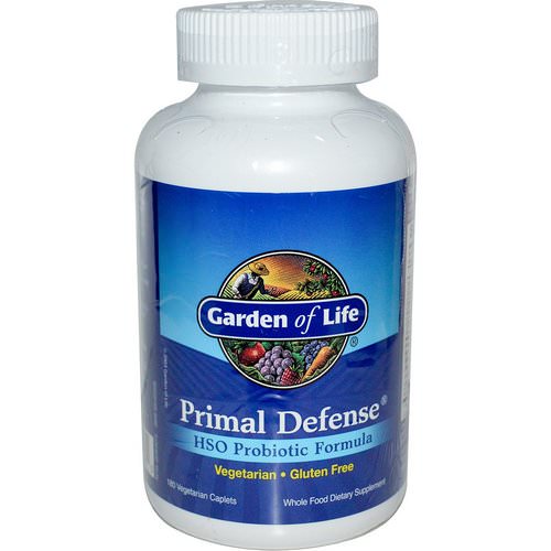 Garden of Life, Primal Defense, HSO Probiotic Formula, 180 Vegetarian Caplets فوائد