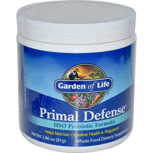 Garden of Life, Primal Defense, Powder, HSO Probiotic Formula, 2.86 (81 g) فوائد