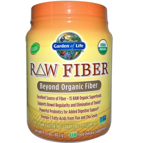 Garden of Life, RAW Fiber, Beyond Organic Fiber, 1.77 lbs (803 g) فوائد