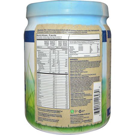 Garden of Life, RAW Organic Meal, Organic Shake & Meal Replacement, Vanilla, 16.7 oz (475 g):أساس البر,تين النباتي ,