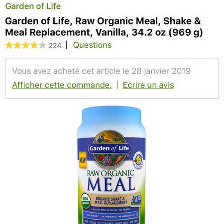Garden of Life Meal Replacements Plant Based Blends