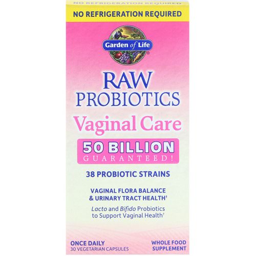 Garden of Life, Raw Probiotics Vaginal Care, 30 Vegetarian Capsules فوائد