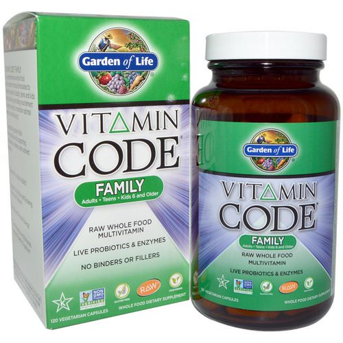 Garden of Life, Vitamin Code, Family, 120 Veggie Caps فوائد