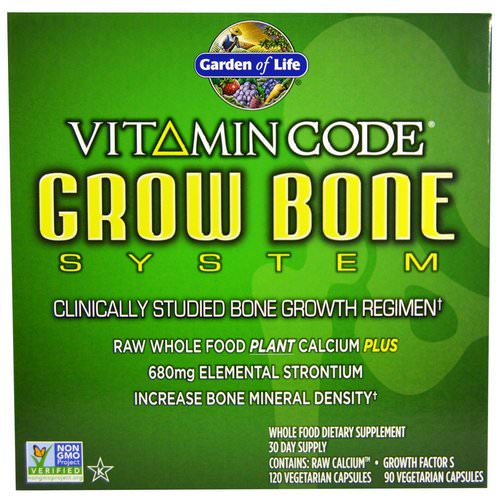 Garden of Life, Vitamin Code, Grow Bone System, 2 Part Program فوائد
