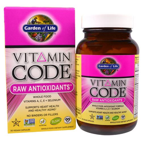 Garden of Life, Vitamin Code, Raw Antioxidants, 30 Veggie Caps فوائد