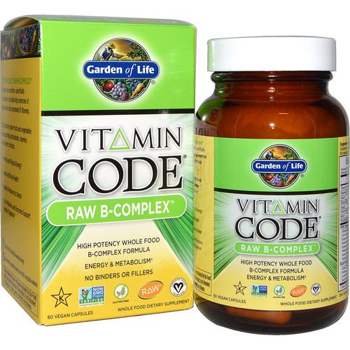 Garden of Life, Vitamin Code, Raw B-Complex, 60 Vegan Caps فوائد