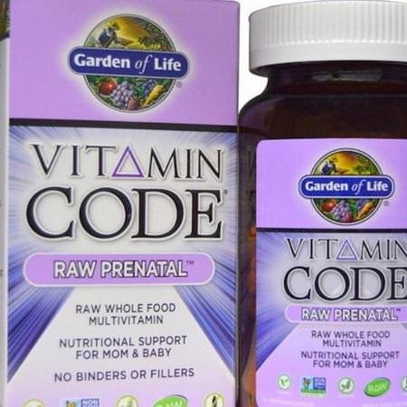 Garden of Life, Vitamin Code, Raw Prenatal, 180 Vegetarian Capsules