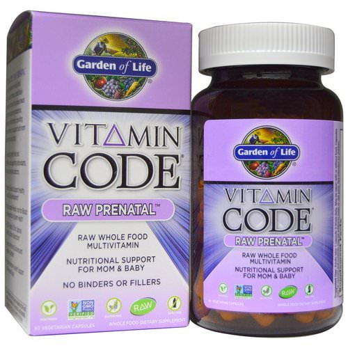 Garden of Life, Vitamin Code, Raw Prenatal, 90 Vegetarian Capsules فوائد