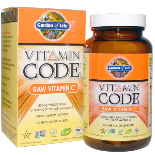 Garden of Life, Vitamin Code, Raw Vitamin C, 120 Vegan Capsules فوائد