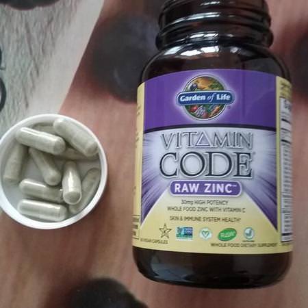 Garden of Life, Vitamin Code, Raw Zinc, 60 Veggie Caps