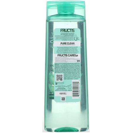 Garnier, Fructis, Pure Clean, Fortifying Shampoo with Aloe, 12.5 fl oz (370 ml):بلسم, شامب,