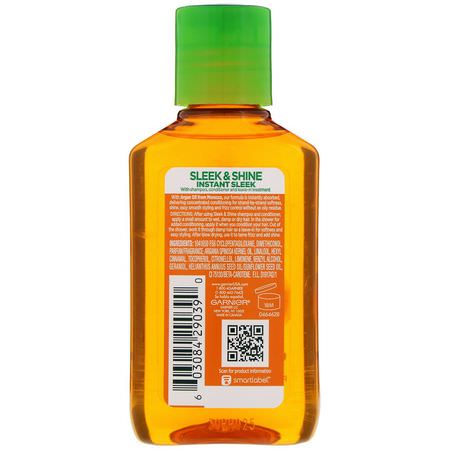 Garnier, Fructis, Sleek & Shine, Moroccan Sleek Oil Treatment, 3.75 fl oz (111 ml):المصل, زيت الشعر