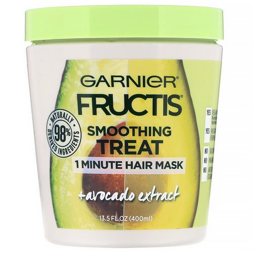 Garnier, Fructis, Smoothing Treat, 1 Minute Hair Mask + Avocado Extract, 13.5 fl oz (400 ml) فوائد