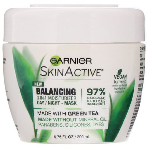 Garnier, SkinActive, Balancing 3-in-1 Face Moisturizer with Green Tea, 6.75 fl oz (200 ml) فوائد