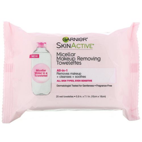 Garnier, SkinActive, Micellar Makeup Removing Towelettes, All-In-1, 25 Wet Towelettes فوائد