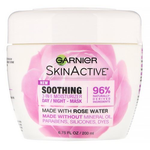 Garnier, SkinActive, Soothing 3-in-1 Moisturizer with Rose Water, 6.75 fl oz (200 ml) فوائد
