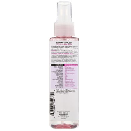 Garnier, SkinActive, Soothing Facial Mist with Rose Water, 4.4 fl oz (130 ml):مرطب لل,جه, العناية بالبشرة