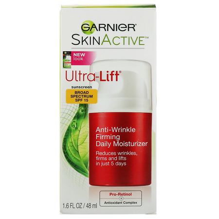 Garnier, SkinActive, Ultra-Lift, Anti-Wrinkle Firming Daily Moisturizer, SPF 15, 1.6 oz (48 ml):مرطب لل,جه, العناية بالبشرة