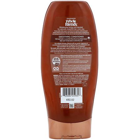 Garnier, Whole Blends, Coconut Oil & Cocoa Butter Smoothing Conditioner, 12.5 fl oz (370 ml):بلسم, شامب,