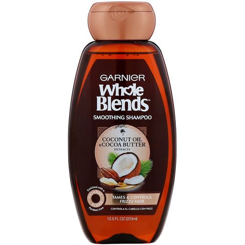 Garnier, Whole Blends, Coconut Oil & Cocoa Butter Smoothing Shampoo, 12.5 fl oz (370 ml) فوائد